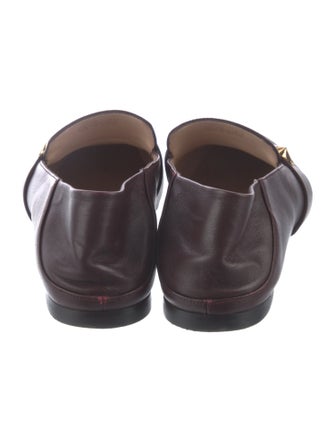 Stuart Weitzman Leather Studded Accents Loafers