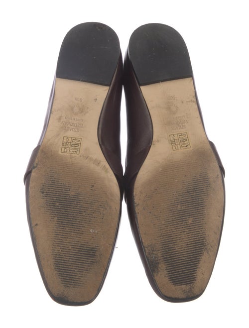 Stuart Weitzman Leather Studded Accents Loafers