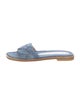 Stuart Weitzman Denim Braided Accents Slides