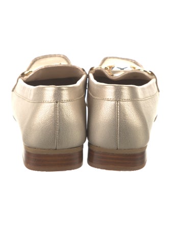 Stuart Weitzman Leather Crochet Trim Loafers