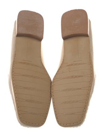 Stuart Weitzman Leather Crochet Trim Loafers