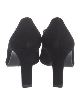 Stuart Weitzman Suede Bow Accents Pumps