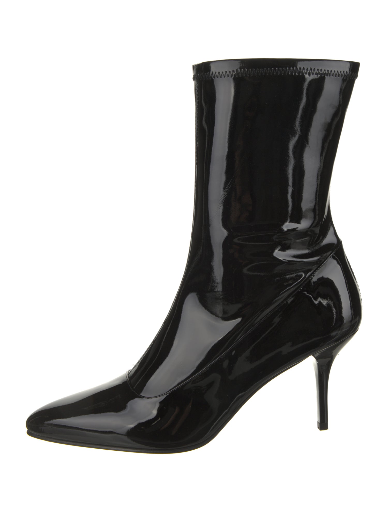 Stuart Weitzman Patent Leather Sock Boots w/ Tags