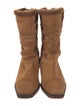 Stuart Weitzman Suede Colorblock Pattern Boots