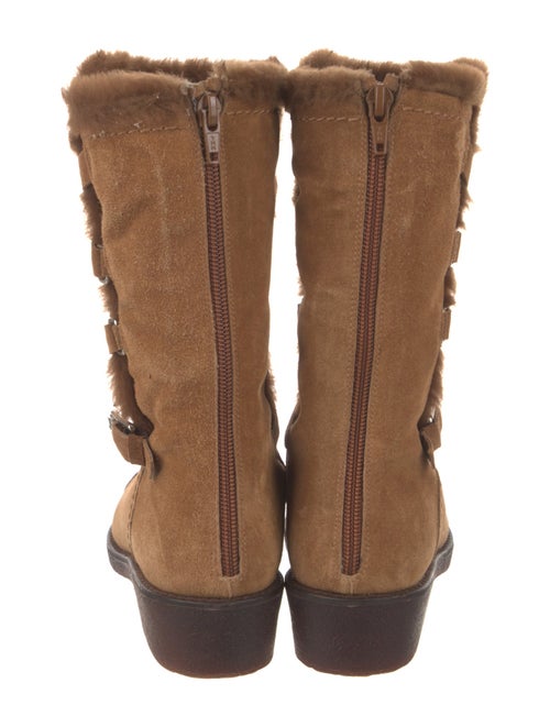 Stuart Weitzman Suede Colorblock Pattern Boots