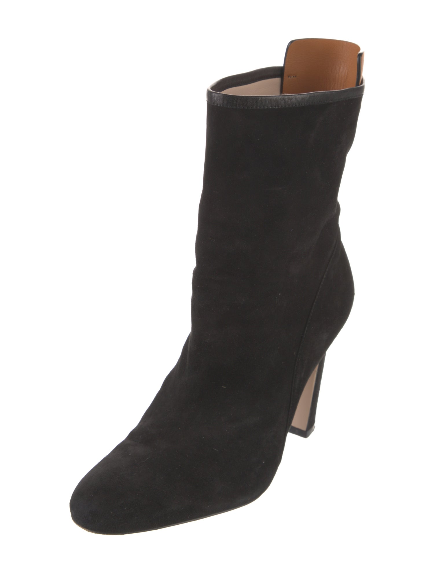 Stuart Weitzman Suede Leather Trim Embellishment Boots