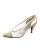 Stuart Weitzman Leather Mesh Accents Slingback Pumps