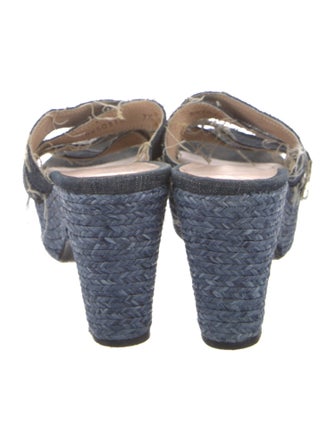 Stuart Weitzman Denim Slides