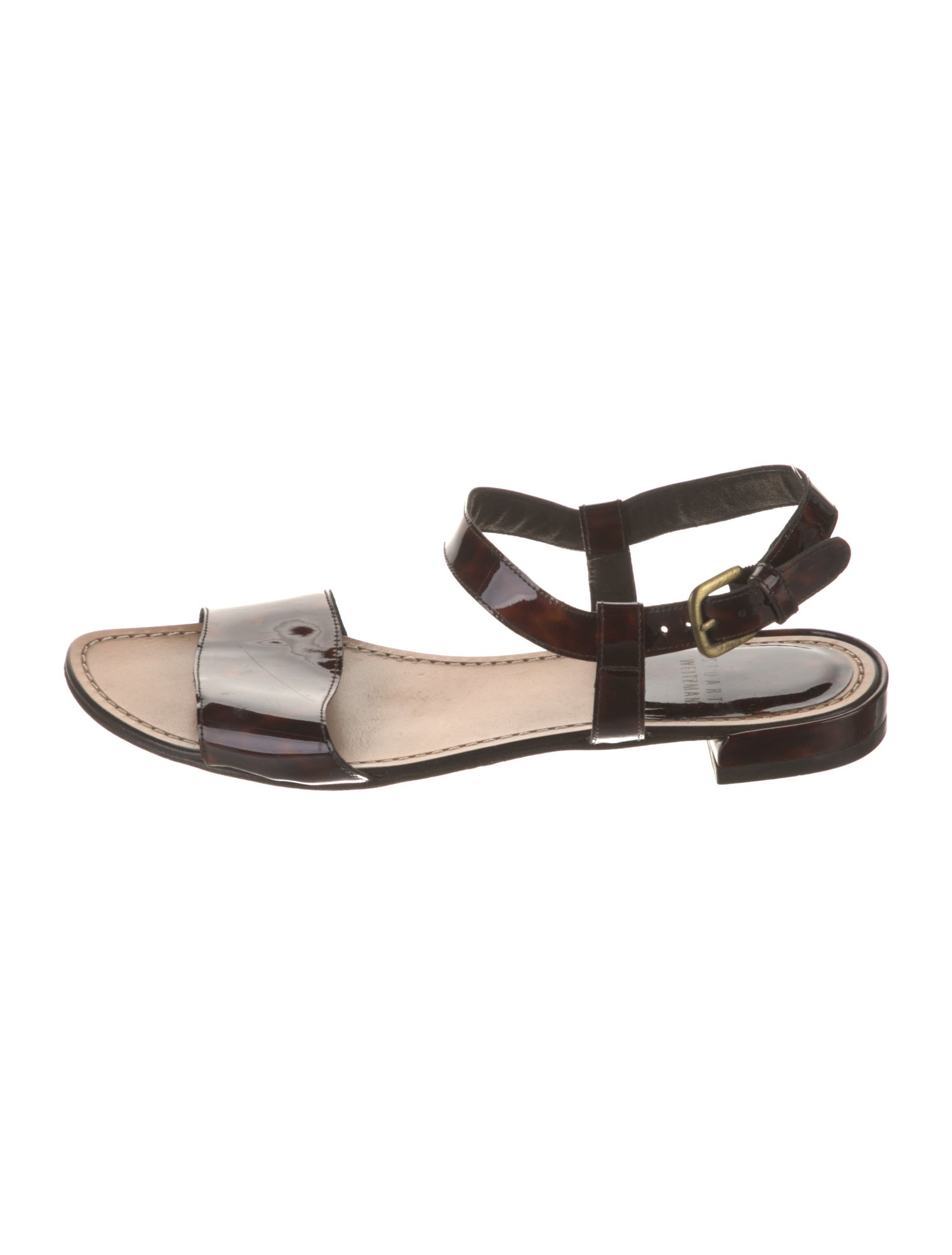 Stuart Weitzman Patent Leather Slingback Sandals