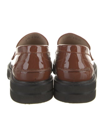 Stuart Weitzman Patent Leather Tassel Accents Loafers