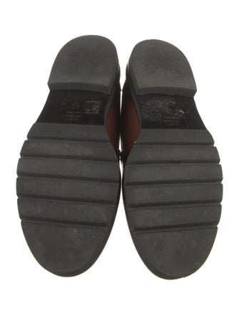 Stuart Weitzman Patent Leather Tassel Accents Loafers