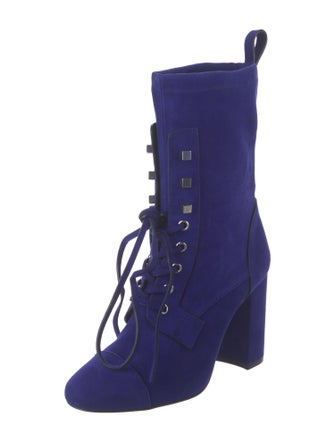 Stuart Weitzman Suede Lace-Up Boots