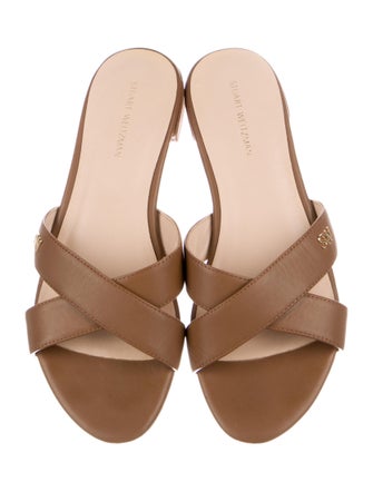 Stuart Weitzman Leather Slides