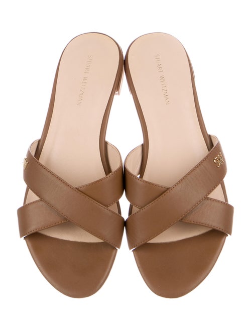 Stuart Weitzman Leather Slides