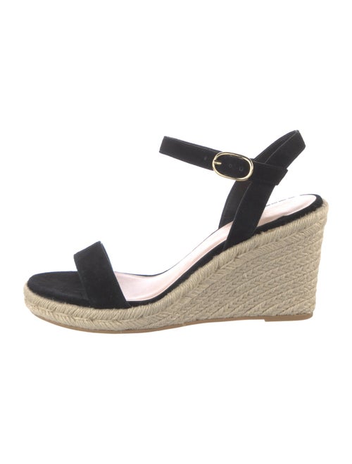 Stuart Weitzman Suede Braided Accents Espadrilles