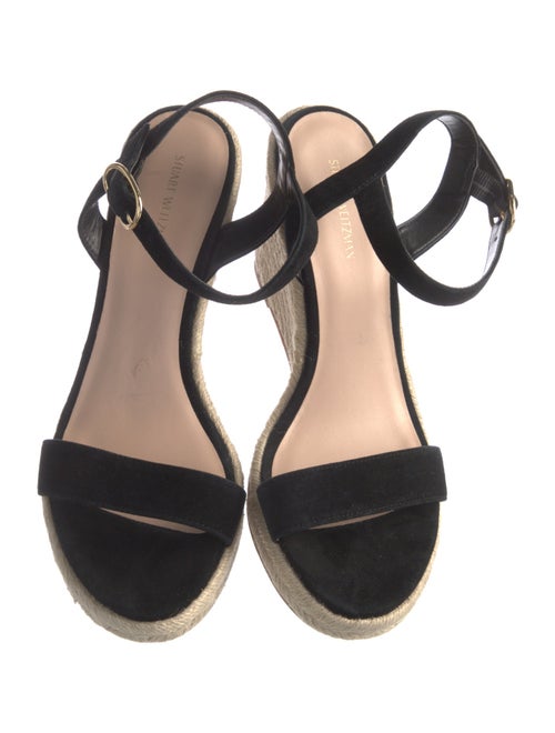 Stuart Weitzman Suede Braided Accents Espadrilles