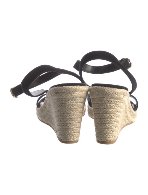 Stuart Weitzman Suede Braided Accents Espadrilles