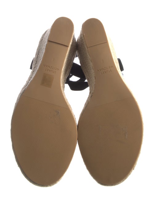 Stuart Weitzman Suede Braided Accents Espadrilles