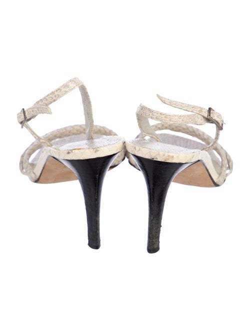 Stuart Weitzman Snakeskin Animal Print Slingback Sandals