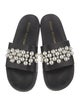 Stuart Weitzman Leather Studded Accents Slides