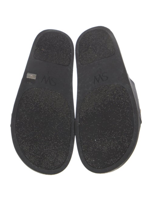 Stuart Weitzman Leather Studded Accents Slides