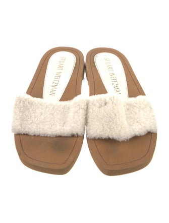 Stuart Weitzman Shearling Slides