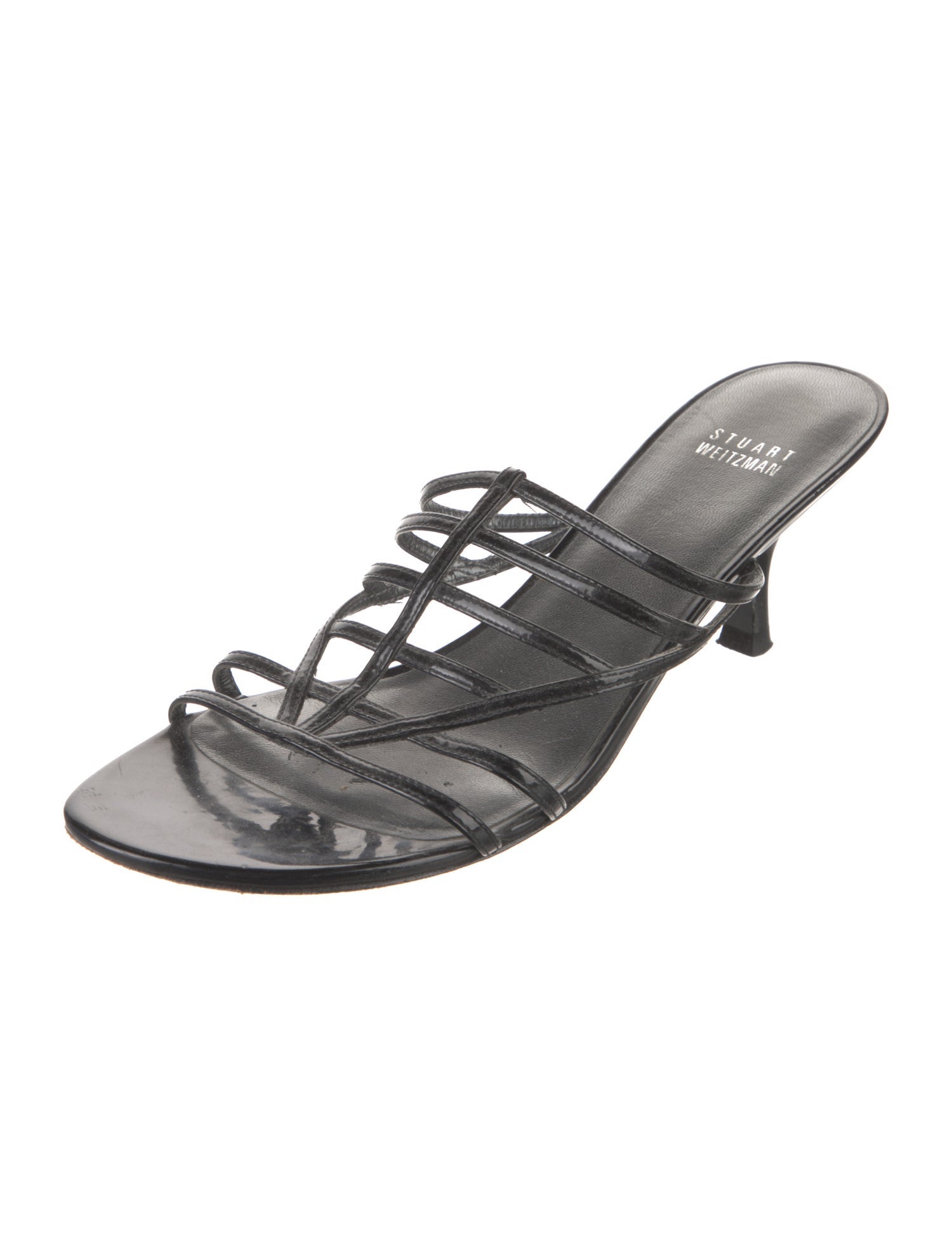 Stuart Weitzman Patent Leather Slides