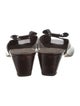 Stuart Weitzman Patent Leather Bow Accents Slides