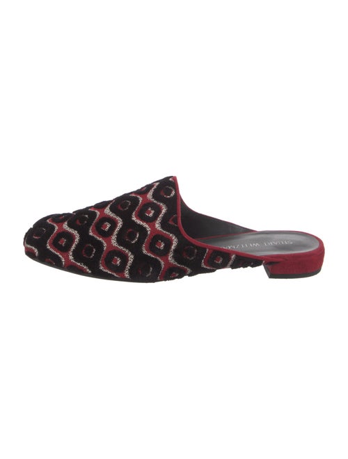 Stuart Weitzman Velvet Printed Mules