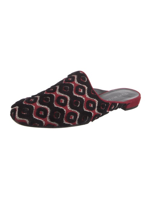 Stuart Weitzman Velvet Printed Mules