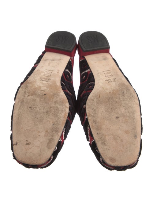 Stuart Weitzman Velvet Printed Mules