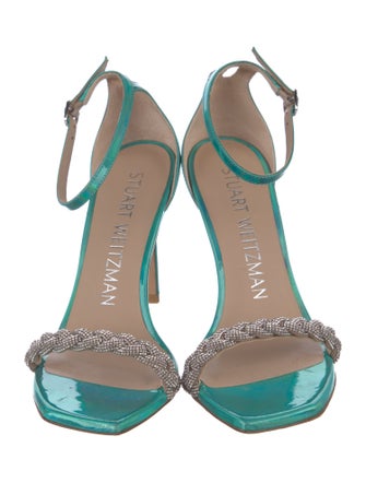 Stuart Weitzman Leather Animal Print Sandals