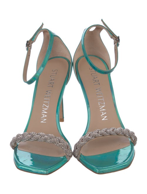 Stuart Weitzman Leather Animal Print Sandals