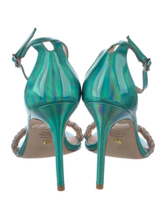 Stuart Weitzman Leather Animal Print Sandals