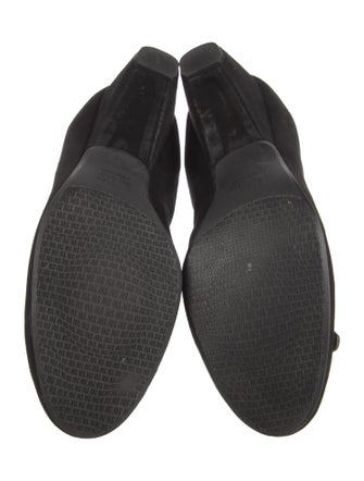 Stuart Weitzman Suede Bow Accents Pumps