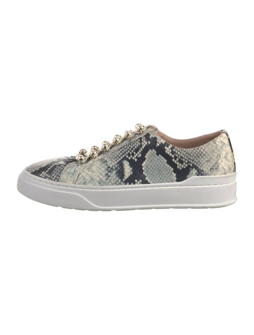 Stuart Weitzman Leather Animal Print Sneakers