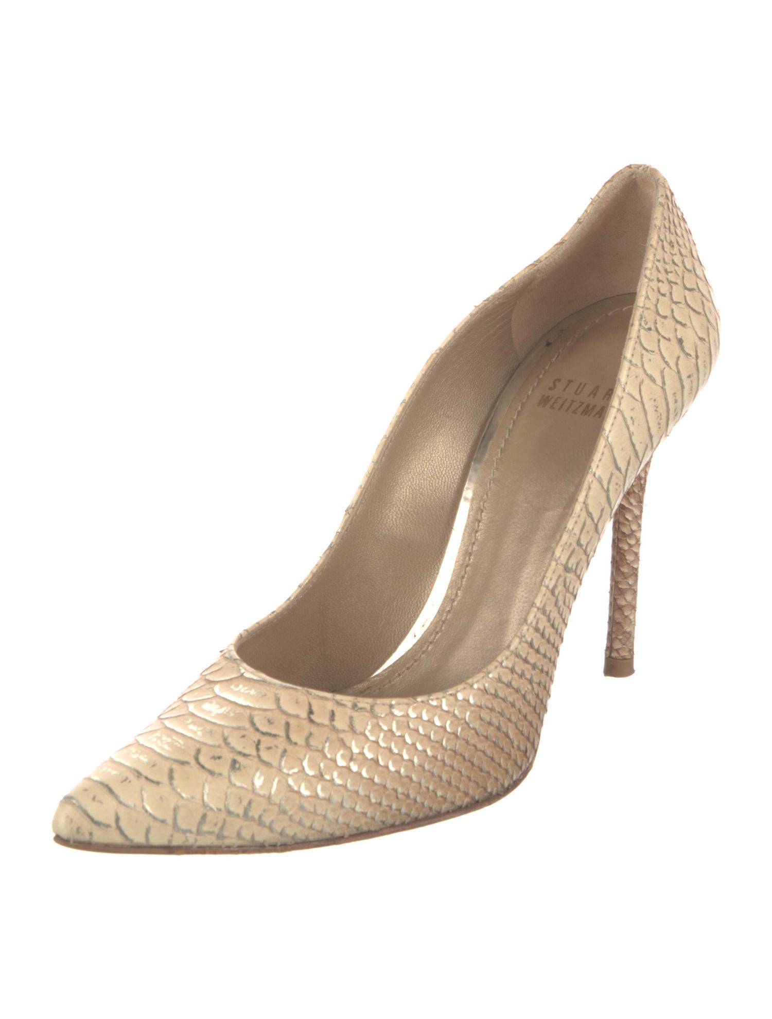 Stuart Weitzman Leather Animal Print Pumps
