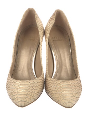 Stuart Weitzman Leather Animal Print Pumps