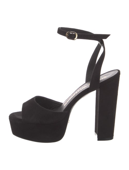 Stuart Weitzman Suede Beaded Accents Sandals