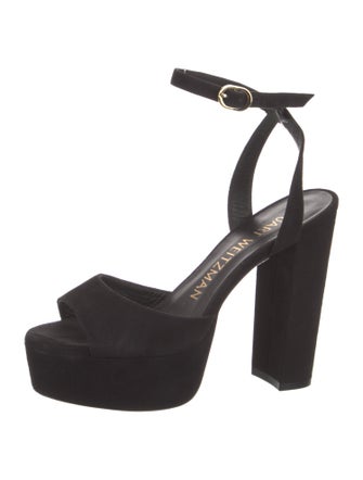 Stuart Weitzman Suede Beaded Accents Sandals