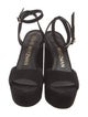 Stuart Weitzman Suede Beaded Accents Sandals