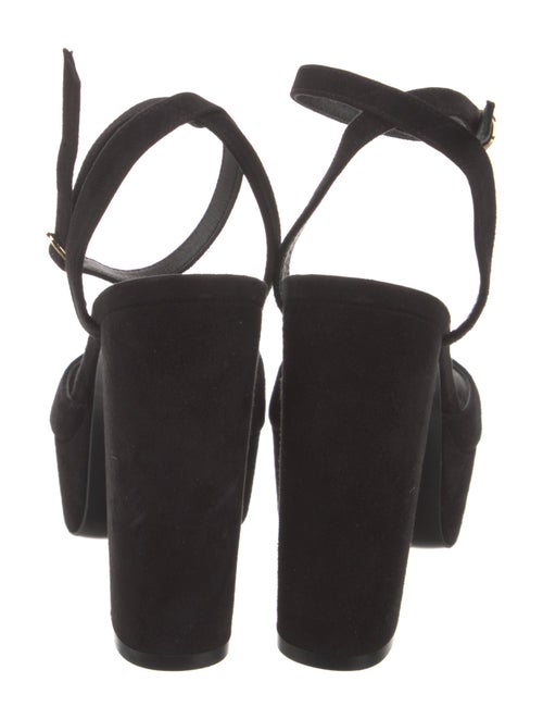 Stuart Weitzman Suede Beaded Accents Sandals