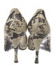 Stuart Weitzman Embossed Leather Animal Print Pumps