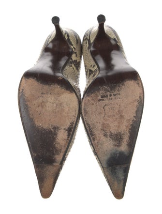 Stuart Weitzman Embossed Leather Animal Print Pumps