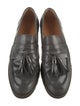 Stuart Weitzman Leather Tassel Accents Loafers
