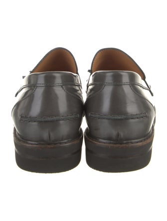 Stuart Weitzman Leather Tassel Accents Loafers
