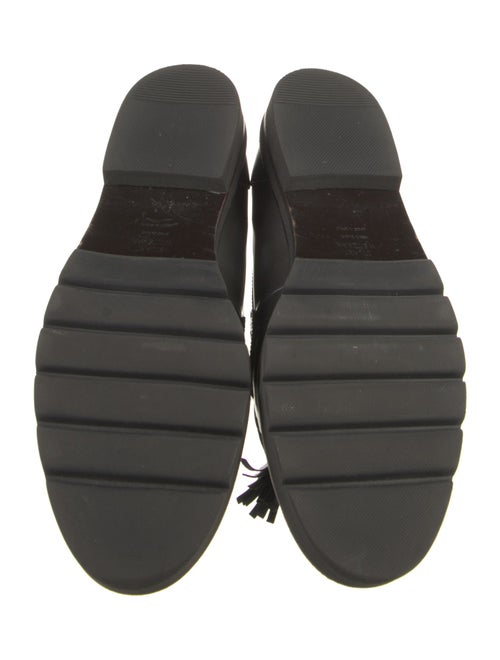 Stuart Weitzman Leather Tassel Accents Loafers