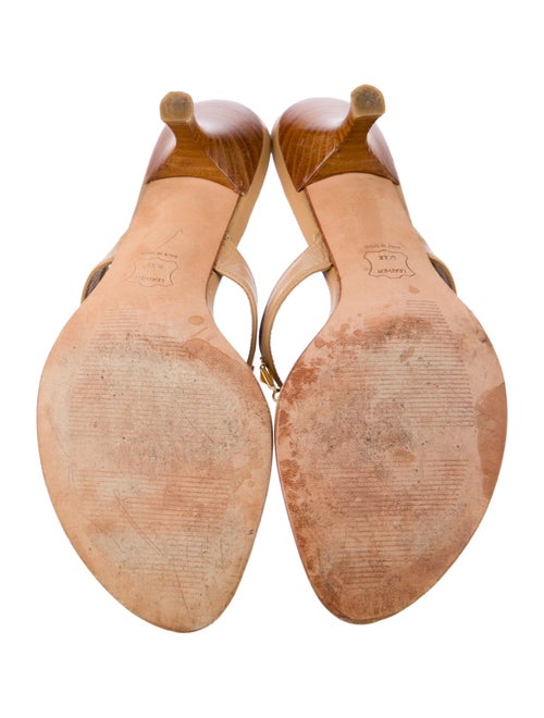 Stuart Weitzman Leather Crystal Embellishments Slides