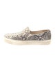 Stuart Weitzman Embossed Leather Animal Print Sneakers