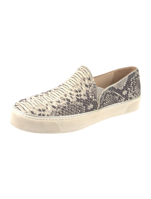 Stuart Weitzman Embossed Leather Animal Print Sneakers